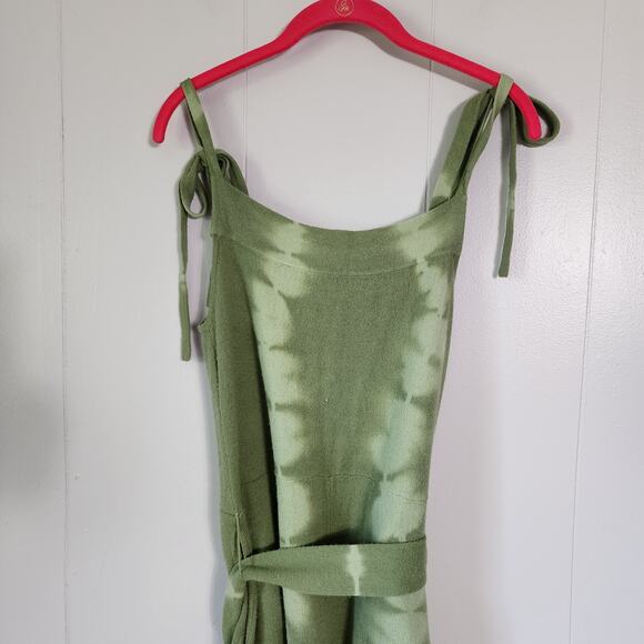 LoveShackFancy Nala Tie Dye Cashmere Blend Overalls Tie Strap Belted Jumpsuit Xs - Picture 10 of 12